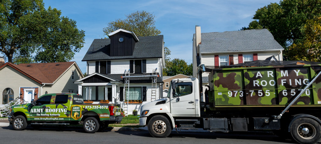 Roof asphalt replacement on a New Jersey home